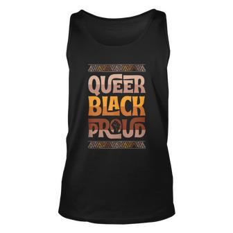 Queer Black Proud Juneteenth Gay Pride Blm Fist Pride Month Unisex Tank Top - Thegiftio UK