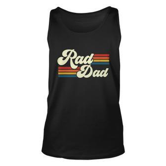 Rad Dad Shirt Vintage Retro Fathers Day Gift Unisex Tank Top - Monsterry UK