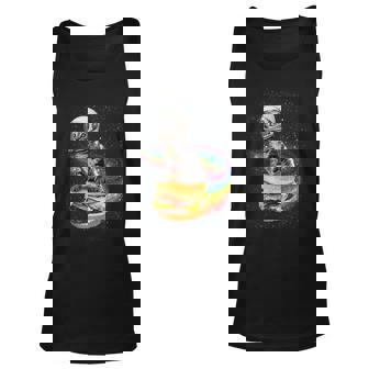 Rainbow Burger Space Cat Unisex Tank Top - Thegiftio UK
