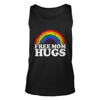 Rainbow Pride Month Lgbt Gift Proud Vintage Free Mom Hugs Gift Unisex Tank Top - Thegiftio UK