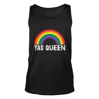 Rainbow Yas Queen Lgbt Gay Pride Lesbian Bisexual Ally Quote Unisex Tank Top - Monsterry AU