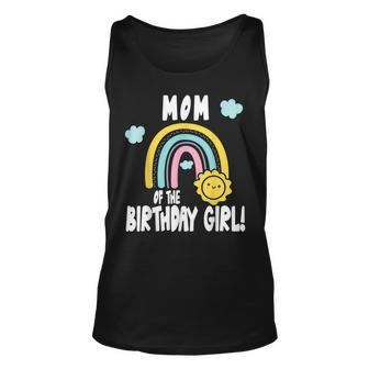 Rainbows & Sunshine Party Mom Of The Birthday Girl Unisex Tank Top - Seseable