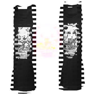Ramen Cat Kawaii Anime Ramen Cat Cat Lovers Kawaii Neko Men Women Tank Top Graphic Print Unisex - Thegiftio