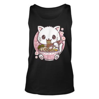 Ramen Cat Kawaii Anime Ramen Cat Cat Lovers Kawaii Neko Men Women Tank Top Graphic Print Unisex - Thegiftio UK