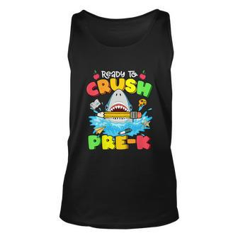 Ready To Crush Prek Sharkfunny Back To School Unisex Tank Top - Monsterry