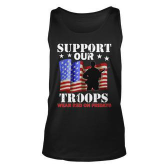 Red Friday Support Our Troops Unisex Tank Top - Monsterry AU