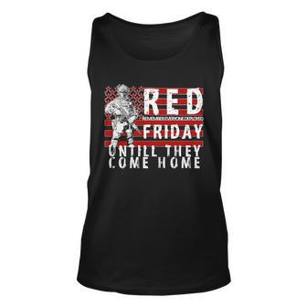 Red Friday Until They All Come Home Support Our Veterans Tshirt Unisex Tank Top - Monsterry