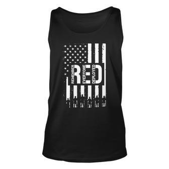 RED Remember Everyone Deployed Red Friday Flag Unisex Tank Top - Monsterry