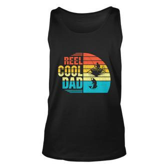 Reel Cool Dad Fathers Day Funny Fishing Papa Unisex Tank Top - Monsterry DE