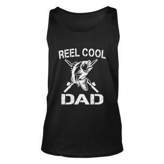 Reel Cool Dad Fishing Daddy Funny Fathers Day Unisex Tank Top - Monsterry UK