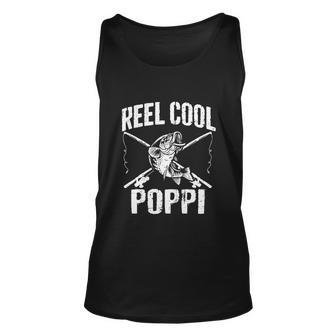 Reel Cool Poppi Fishing Fathers Day Grandpa Dad Unisex Tank Top - Monsterry DE