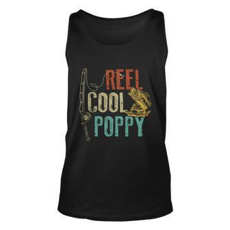 Reel Cool Poppy Fishing Grandpa Gift Fathers Day Fisherman Unisex Tank Top - Monsterry