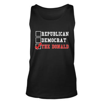 Republican Democrat Donald Trump Tshirt Unisex Tank Top - Monsterry