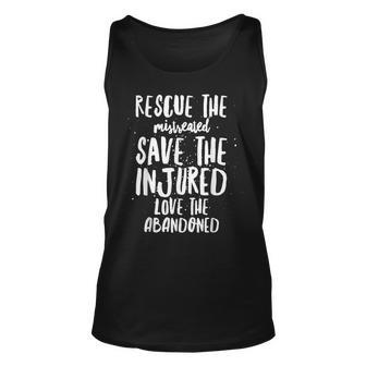 Rescue Save Love - Cute Animal Rescue Dog Cat Lovers Unisex Tank Top - Seseable