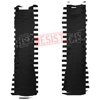 Resist Vintage Army Stamp Anti Trump Resistance T-Shirt Graphic Design Printed Casual Daily Basic Unisex Tank Top - Thegiftio