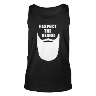 Respect The Beard Funny Bearded Tshirt Unisex Tank Top - Monsterry UK