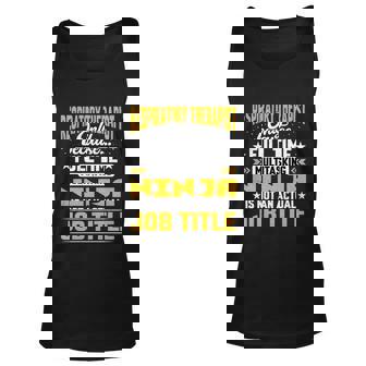 Respiratory Therapist Job Title Gift Funny Pulmonologist Rt Funny Gift Unisex Tank Top - Thegiftio