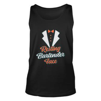 Resting Bartender Face I Funny Bartender Gift Graphic Design Printed Casual Daily Basic Unisex Tank Top - Thegiftio UK