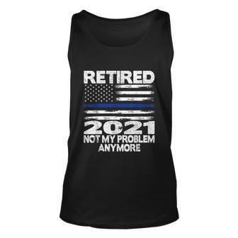 Retired 2021 Retirement For Police Officer Men Women Unisex Tank Top - Thegiftio UK