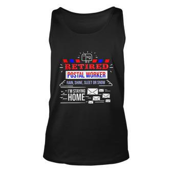 Retired Post Office Postal Worker Retirement Postman V2 Unisex Tank Top - Thegiftio UK