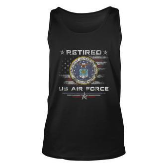 Retired Us Air Force Veteran Great Gift Thanksgiving Gift Graphic Design Printed Casual Daily Basic V3 Unisex Tank Top - Thegiftio UK