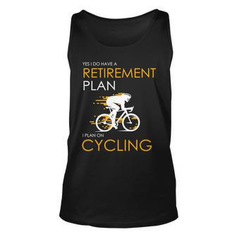 Retirement Plan On Cycling V2 Unisex Tank Top - Monsterry