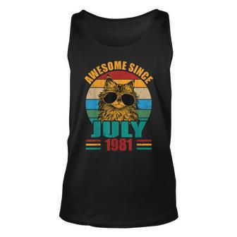 Retro Awesome Since July 1981 41St Birthday 41 Years Old Unisex Tank Top - Seseable