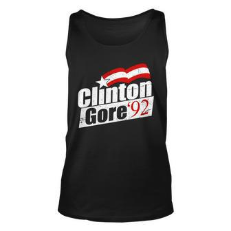 Retro Clinton Gore 1992 Election Unisex Tank Top - Monsterry