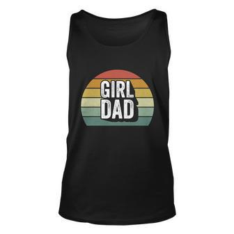 Retro Girl Dad Shirt Proud Father Love Dad Of Girls Vintage Unisex Tank Top - Monsterry DE