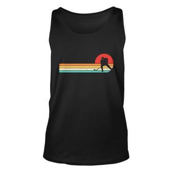 Retro Hockey Striped Logo Unisex Tank Top - Monsterry DE