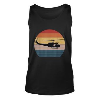 Retro Huey Veteran Helicopter Vintage Air Force Gift V3 Unisex Tank Top - Monsterry