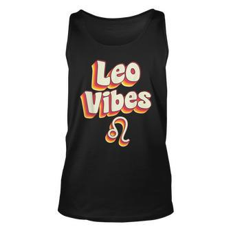 Retro Leo Zodiac Sign Astrology July August Birthday Leo Unisex Tank Top - Seseable