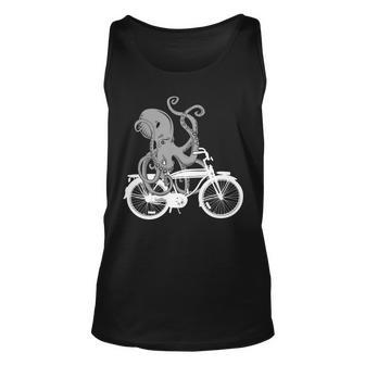 Retro Octopus Bike Tshirt Unisex Tank Top - Monsterry AU