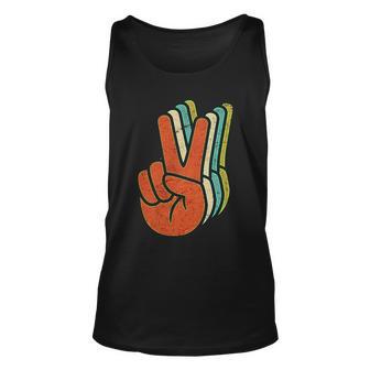 Retro Peace Symbol Hand Unisex Tank Top - Monsterry DE