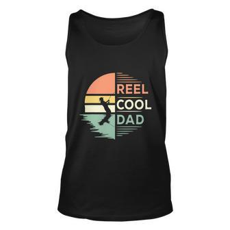 Retro Reel Cool Dad Fishing Fisherman Fisher Funny Bass Fisher Unisex Tank Top - Monsterry UK