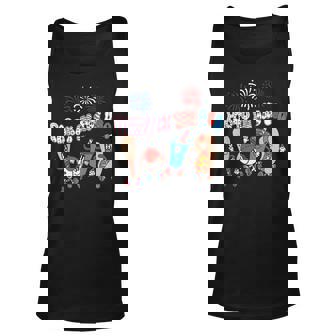 Retro Style Party In The Usa 4Th Of July Baseball Hot Dog V2 Unisex Tank Top - Seseable