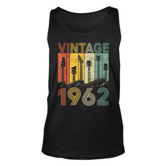 Retro Vintage 1962 Guitarist 1962 Birthday Guitar Player Unisex Tank Top - Seseable