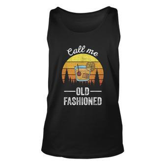 Retro Vintage Call Me Old Fashioned Whiskey Wisconsin Funny Graphic Design Printed Casual Daily Basic Unisex Tank Top - Thegiftio UK
