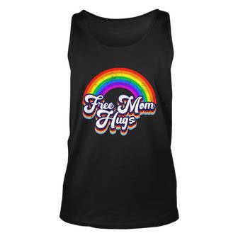 Retro Vintage Free Mom Hugs Rainbow Lgbtq Pride Tshirt Unisex Tank Top - Monsterry