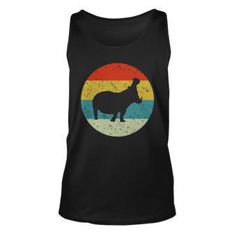 Retro Vintage Hippopotamus V2 Unisex Tank Top - Monsterry CA