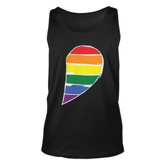 Right Half Of Heart Lgbt Gay Pride Lesbian Bisexual Ally Quote Unisex Tank Top - Monsterry UK