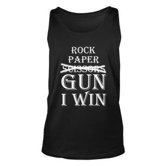 Rock Paper Gun I Win Tshirt Unisex Tank Top - Monsterry UK