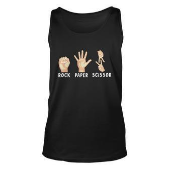 Rock Paper Sciccor Lesbian Pride Rainbow Lgbtq Adult Humor Gift Unisex Tank Top - Monsterry CA