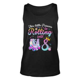 Roller Skate 8Th Birthday Shirt 8 Year Old Girl Party Outfit Unisex Tank Top - Monsterry DE