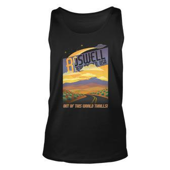 Roswell New Mexico Travel Poster Unisex Tank Top - Monsterry UK