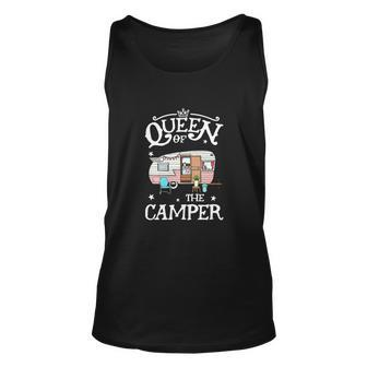 Rv Queen Of The Camper Funny Camping Unisex Tank Top - Monsterry