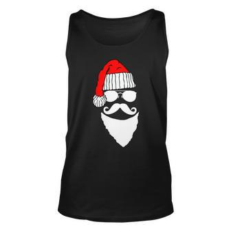 Santa Clause Mustache Face T-Shirt Graphic Design Printed Casual Daily Basic Unisex Tank Top - Thegiftio UK