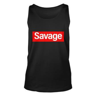 Savage Logo Tshirt Unisex Tank Top - Monsterry CA