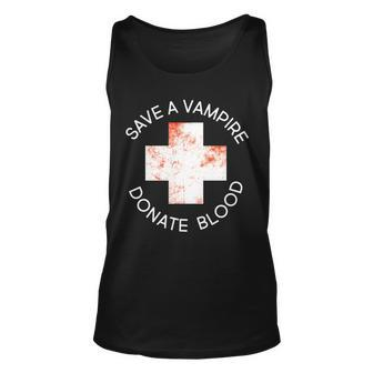 Save A Vampire Donate Blood Tshirt Unisex Tank Top - Monsterry AU