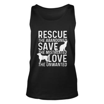 Save Love Rescue Animals Rescue Adopt Dog Lovers Unisex Tank Top - Monsterry